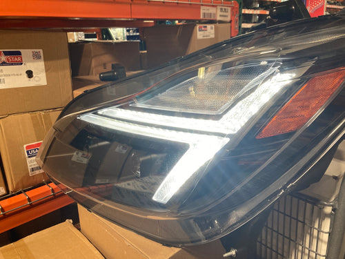 Headlight Assembly Black Housing Fits Kenworth T680 Next GEN 2022+ White Running Light, Amber Turn Signal Driver Side