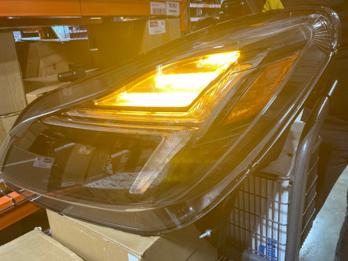 Headlight Assembly Black Housing Fits Kenworth T680 Next GEN 2022+ White Running Light, Amber Turn Signal Driver Side