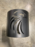 8” Eagle Stack Badge Black Powder Coat