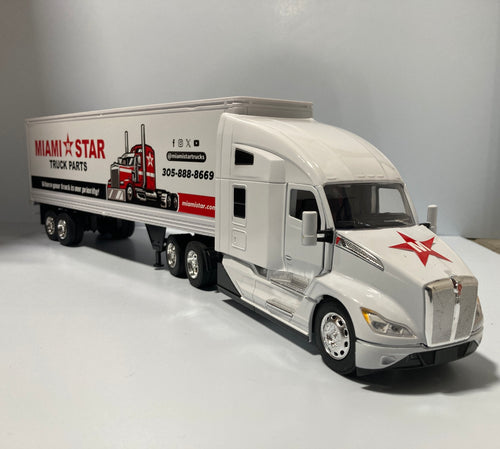 Toy Truck, Kenworth T680 White Long Hauler, 1:32 Scale