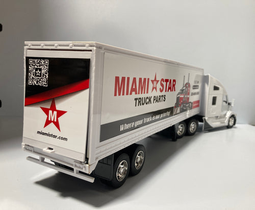 Toy Truck, Kenworth T680 White Long Hauler, 1:32 Scale