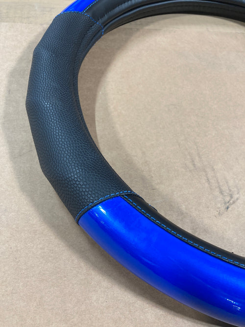 18” Steering Wheel Cover Plain Blue