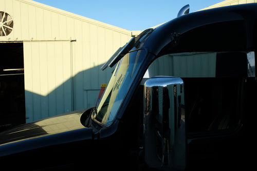18" Drop Visor With 10-3/4" Light Holes Fits Peterbilt 579 & 567 2012-2021 (Mid & High Roof) No Drilling Required) *Not for Ultra Loft *