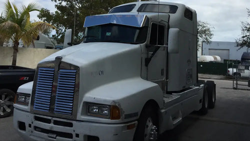 12" X 9" S.S Bowtie Style  With 6 Hidden Light Holes, Fits Kenworth T600/T660/T800 & W900L