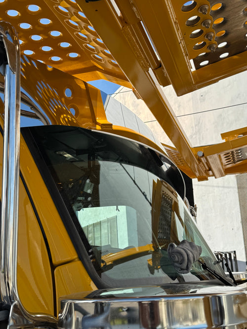 11 1/2" X 8 1/2" Visor Fits Kenworth Day Cab T180, T280, T380, T480, T680, T880 W990, Peterbilt Day Cab 589, 567, 548, 537, 536, 535  14G Stainless Steel