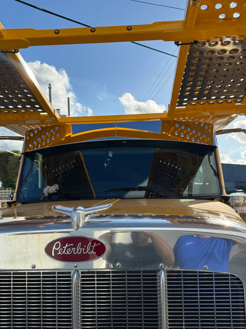 11 1/2" X 8 1/2" Visor Fits Kenworth Day Cab T180, T280, T380, T480, T680, T880 W990, Peterbilt Day Cab 589, 567, 548, 537, 536, 535  14G Stainless Steel