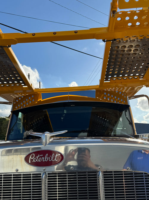 11 1/2" X 8 1/2" Visor Fits Kenworth Day Cab T180, T280, T380, T480, T680, T880 W990, Peterbilt Day Cab 589, 567, 548, 537, 536, 535  14G Stainless Steel