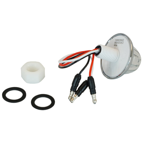 Legendary 1-1/2 Glass Watermelon Amber-Amber 3 Wire Dual Function Chrome Bezel, Stud Mount LED Light