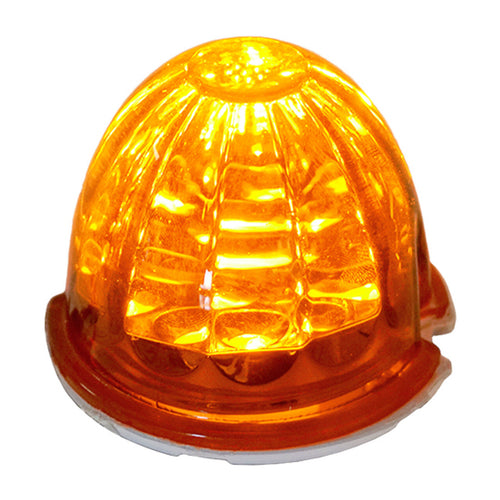 Legendary 3-1/2 Glass Watermelon Amber-Amber 3 Wire Dual Function W/O Bezel LED Lights