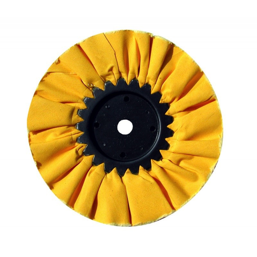 10" Yellow Treated Airway Buff - 5/8" & 1/2" Arbor