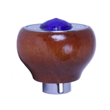Cr. Alum. Dashboard Knob W. Clear Jewel