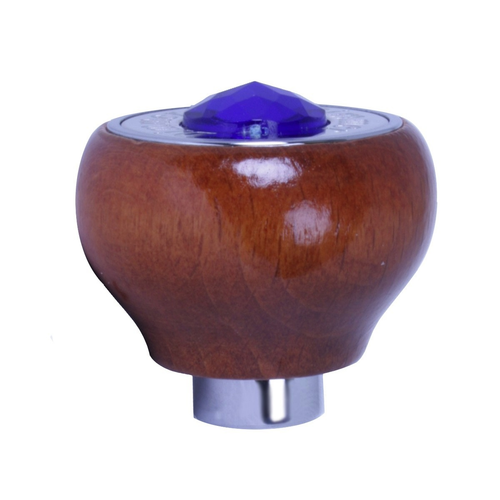 Cr. Alum. Dashboard Knob W. Clear Jewel