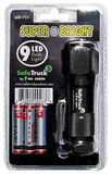 9 Led Flashlights Clamshell & Batteries