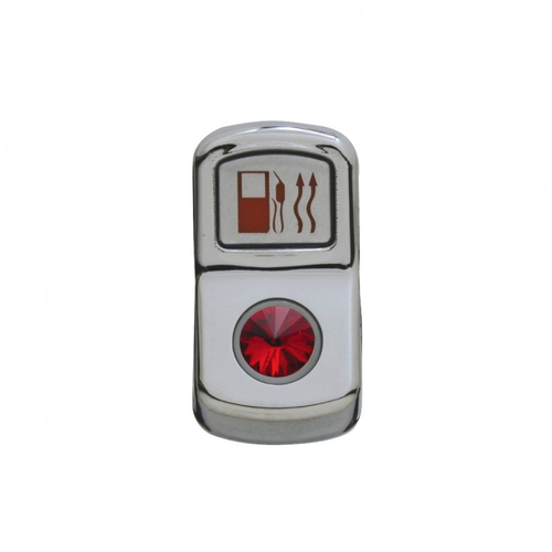 Fuel Heat Rocker Switch Cover - Red Diamond