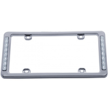 14 Led Chrome License Frame - White Led/Clear Lens