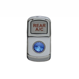 "Rear A/C" Rocker Switch Cover With Color Crystal