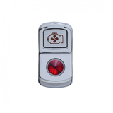 "Engine Fan" Rocker Switch Cover With Red Crystal