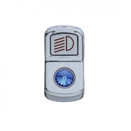 "Headlight" Rocker Switch Cover With Blue Crystal