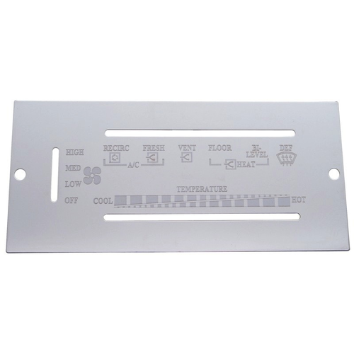 1987-1995 fits Peterbilt Stainless A/C Control Plate