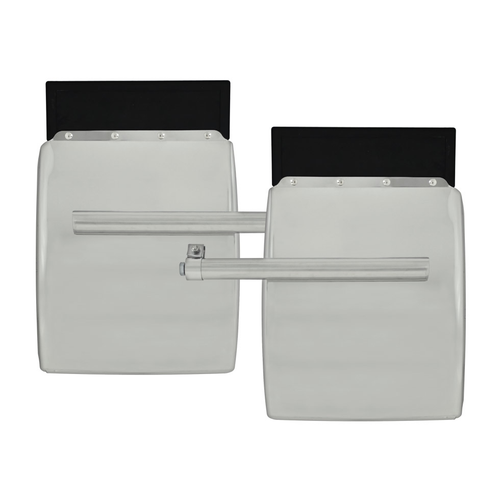 Quarter Fender 19" W X 24" H Stainless Steel 304, Brackets Included. Sold in pairs.