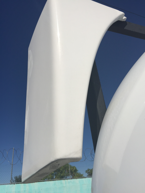 White Cowl Hood Extension Fender fits Freightliner Century and Columbia 01-09