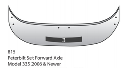 18” Chrome Bumper (Peterbilt 335 2006-2011) W/ Set Forward Axle, Step & Tow Holes