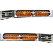 Aluminum Blinker Bar fits Peterbilt 379. Sold As Pair JJ Brackets