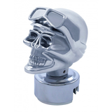 Skull Biker Gearshift Knob With 13/15/18 Speed Adapter - Chrome