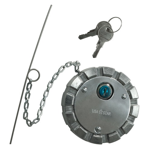 Fuel Cap 3" W/Key Vented fits Freightliner and Kenworth