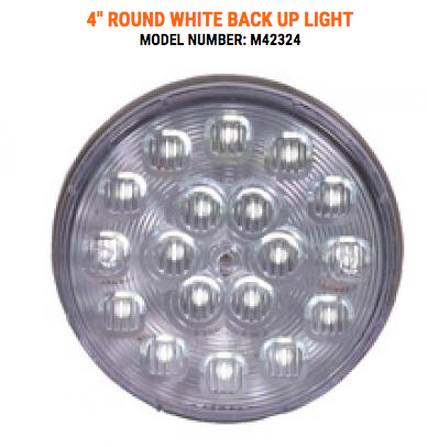 4 Round Back Up Light 18Leds