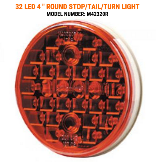 4 Rd STOP/ TAIL / TURN LAMP W / 32 LED