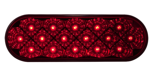 6" Oval Star 16 LED Light Lens 24V
