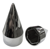 Rocket Chrome Plastic Push-On Lug Nut Cover 1-1/2''