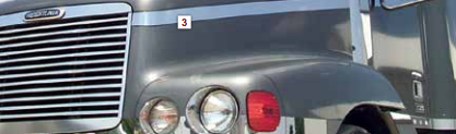Side Hood Accents Fits Freightliner Century 2003 & Earlier ( Pair )