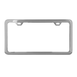 Plain 2 Holes License Plate Frames Chrome Plated
