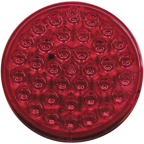 Peterson Red Lumen X ® AMP 4 inch Round Stop Turn Tail Led Light Red Grommet kit