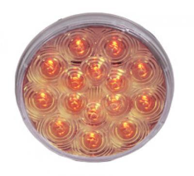 4" Round Amber Clear Lens Turn Tail Light Led Maxxima