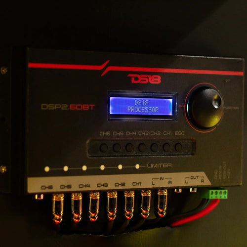 DS18 2-Channel In and 6-Channel Out Digital Sound Processor (DSP) with Bluetooth and LCD Screen