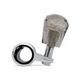 Steering Wheel Spinner Knob – Smoked Clear-Black Bubbles, Diamond Cut