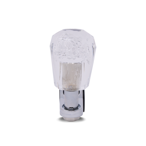 Steering Wheel Spinner Knob – Clear Bubbles, Diamond Cut