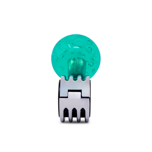 Steering Wheel Spinner Knob – Clear-Teal Bubbles