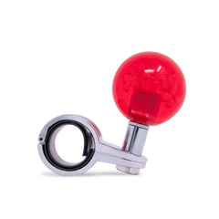 Steering Wheel Spinner Knob – Clear-Red Bubbles