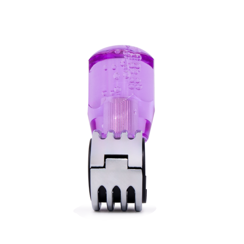 Steering Wheel Spinner Knob – Clear-Purple Bubble Crystal Barrel Design