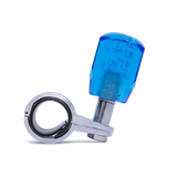 Steering Wheel Spinner Knob – Clear-Blue Bubble Crystal Barrel Design