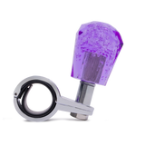 Steering Wheel Spinner Knob – Clear-Purple Bubbles, Diamond Cut