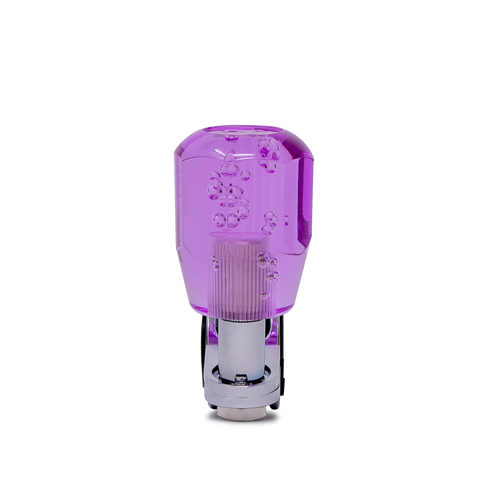 Steering Wheel Spinner Knob – Clear-Purple Bubble Crystal Barrel Design