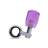 Steering Wheel Spinner Knob – Clear-Purple Bubble Crystal Barrel Design
