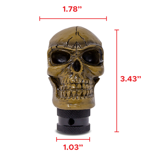 Skull Gear Stick Shift Knob Shifter Lever Handle Yellow