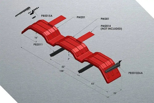 Minimizer Poly Fender Tri-Axle Black LOGO ( Each )