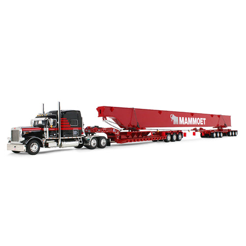 First Gear Mammoet New Beam Load! Peterbilt® Model 379 with 70” Mid-Roof Sleeper & Fontaine® MagnitudeTM Lowboy with Bunk & ERMC 6-Axle Hydra Steer with Bridge Beam Section Load